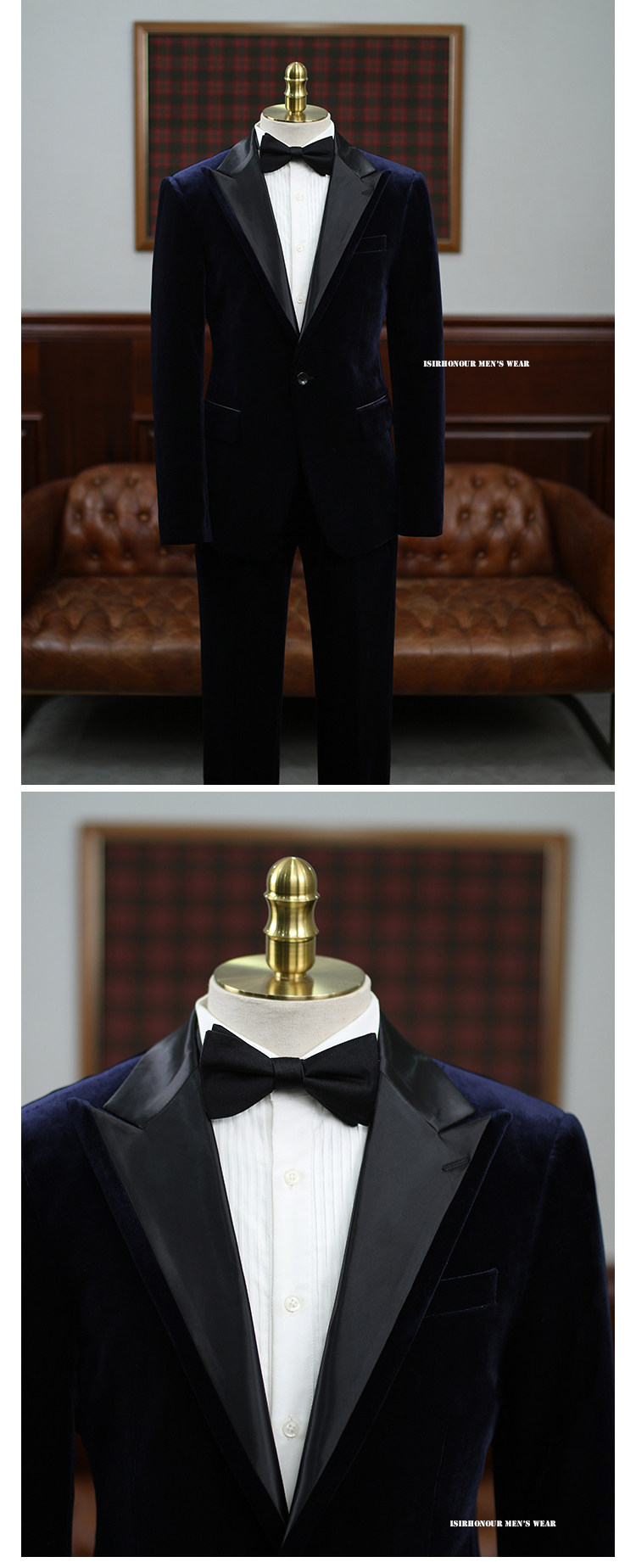 Isirhonour Итальянский бизнес Банкет костюм выйти замуж Опровергать неквалифицированные фиолетовый золото бархат костюм мужской платья 无品牌/无注册商标 