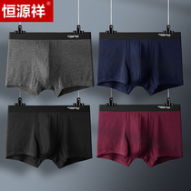  Hengyuanxiang mens underwear ice silk mens boxer shorts sexy pants breathable four-corner underpants Modal pants stretch