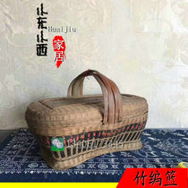 Folk old objects bamboo baskets old handmade bamboo baskets bamboo baskets folk collection quaint nostalgic film and television props