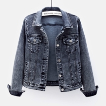 Spring and autumn new short denim jacket female Joker slim jacket popular cardigan student long sleeve coat tide