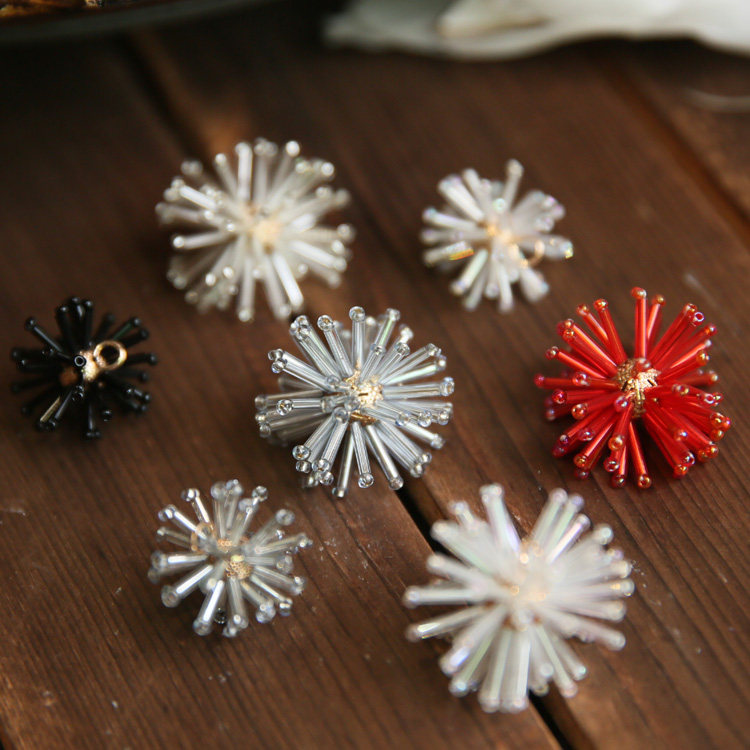 Handmade Wearing Beads Pendant Dandelion Balls Beads Beads Hanging Accessories DIY Earl Accessories Bag Car Small Pendant Accessories Material