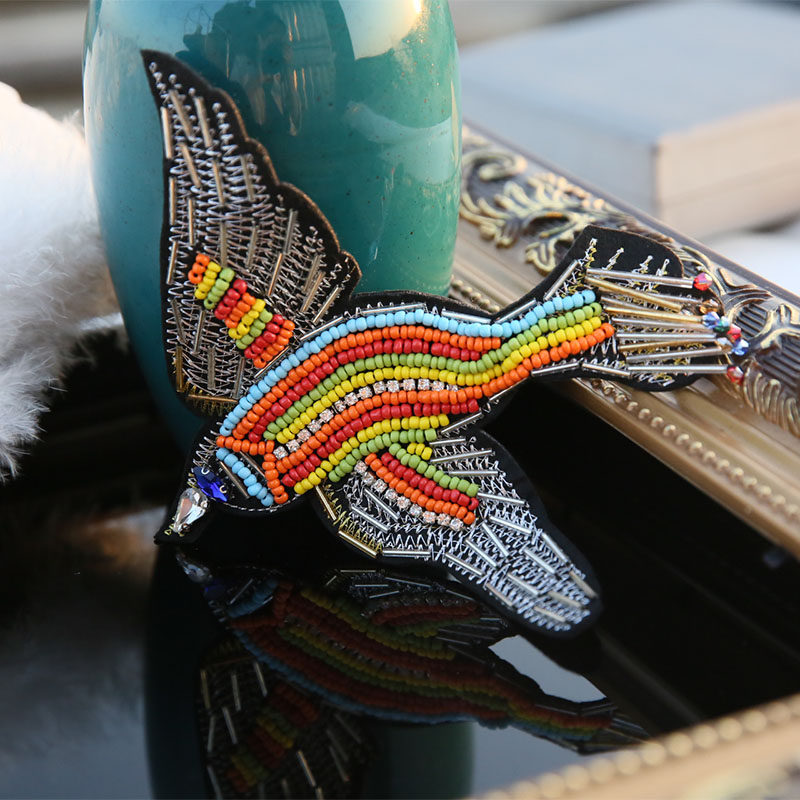 Beaded Patch Large Patch Embroidered Cloth Patch Fashion Jeans Label Patch Clothes Decoration Accessories Accessories