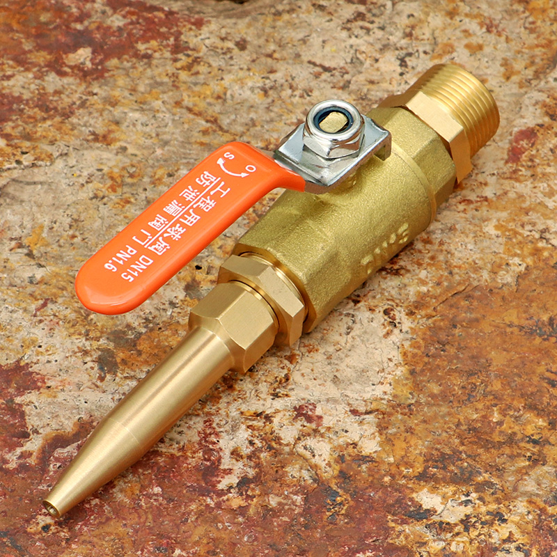 Custom high pressure washing machine special pipe M22 outer wire joint 3mm water outlet full copper far shot flushing water gun nozzle