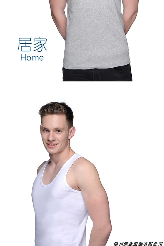 Mất xung 2019 mới Lanling City vest nam nam sợi chỉ chải bông thời trang Slim sức khỏe áo 2 dây nữ bản to