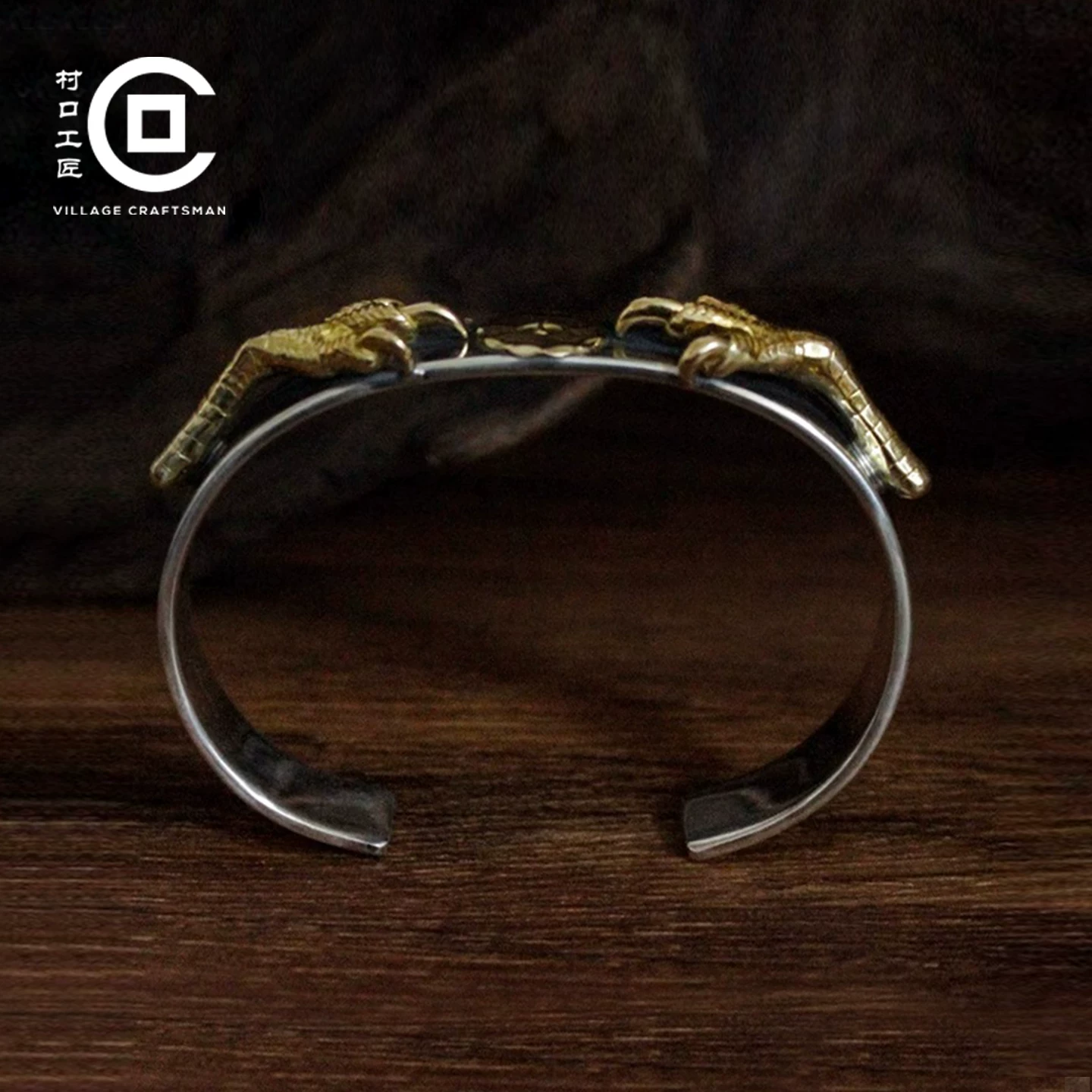 村口工匠 Takahashi Goros goros double gold eagle claw touch gold 18K flat bracelet sterling silver 925 Indian