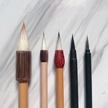 (Watercolor pen)Pen Yixuan Miaoyi dyed red bean black moss Broken time Magnolia Ling Xiaokai brush