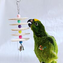 Muyu Yue cuttlefish bone hanging string Xuan Feng Tiger skin Peony parrot Calcium molar supplies utensils Bird food