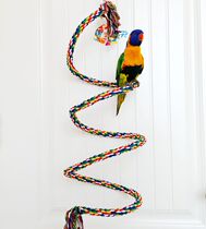 Mu Yue large medium and small parrot climbing rope Cotton rope toy sling casual shape
