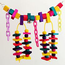 Muu Yue Tian parrot color chain soft bridge suspension bridge Parrot toy bird swing ladder batch