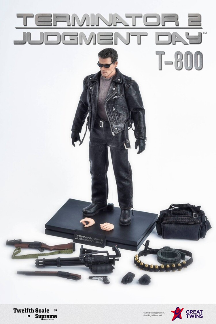 ターミネーター2 グレートツインズ T-800 1/12スケール Great Twins 1/12 Terminator 2 Judgment Day T-800 Action Figure In