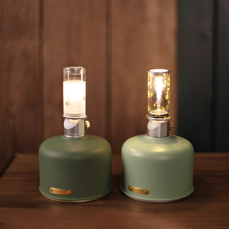 Thous Winds outdoor camping picnic gas lamp gas lamp small warm lighting atmosphere light candlelight fixture