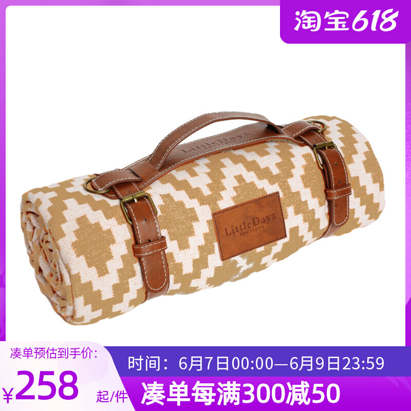 Independent Designer LittleDayz Picnic Mat Anti-Damp Cushion Nordic Ins Outdoor Camping Wild Cooking Mat Pure Cotton