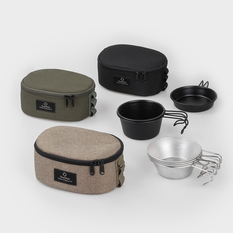 Thous Winds outdoor camping snow bowl contains package multi - functional dining bowl cup tableware collection bag