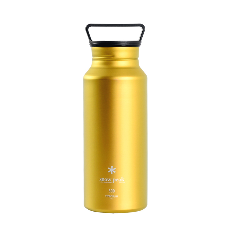 snow peak 2021 new product titanium metal outdoor single layer sports camping water bottle color titanium TW-800