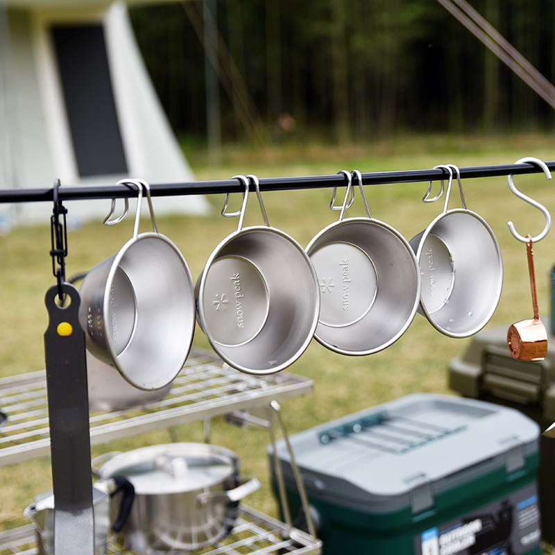 Japan SnowPeak Xuefeng outdoor camping stainless steel multi-function bowl can hang water cup coffee cup mountaineering cup