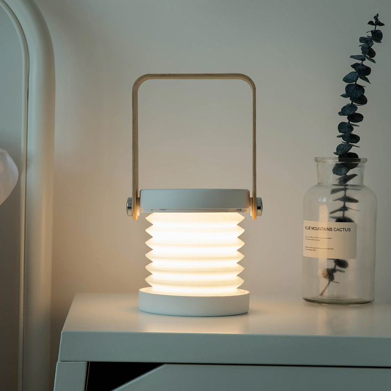 Lantern-shaped outdoor Household Foldable Portable LED Camping Light Rechargeable Creative Bedroom Bed Night Light