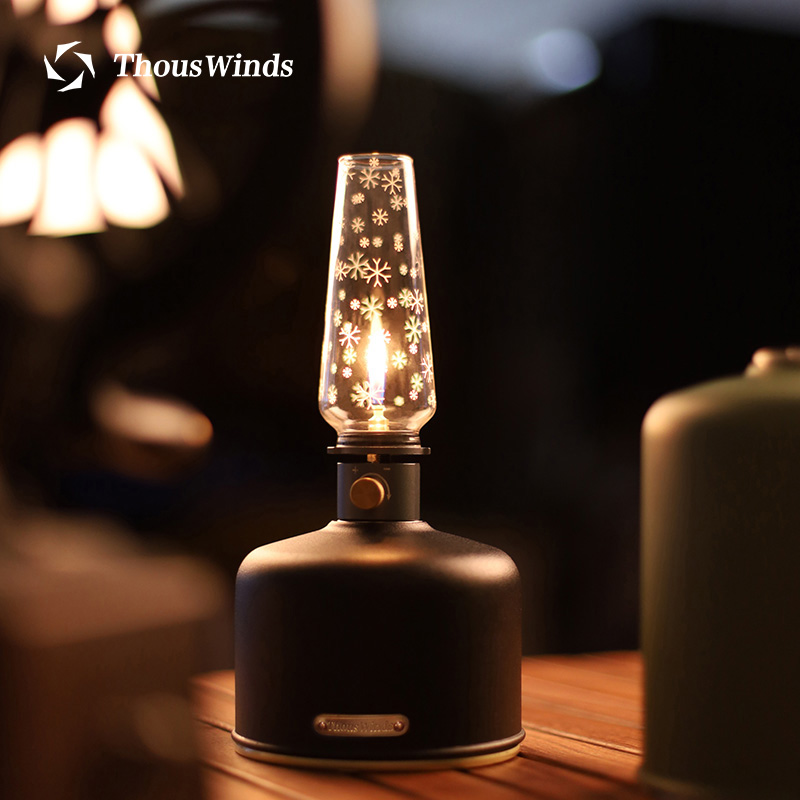 Thous Winds Snow Peak Air Lamp Shade Gas Lamp Candle Light Glass Cover Accessories