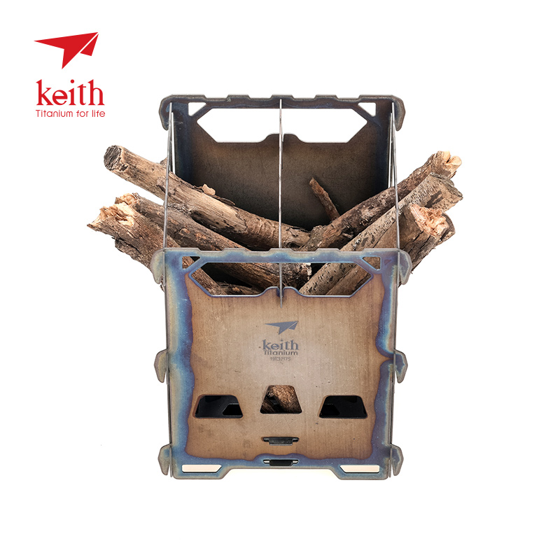 Keith armor titanium outdoor wood stove charcoal stove portable heating stove camping