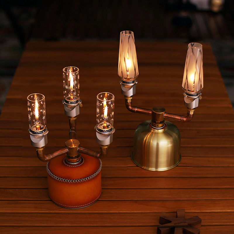 Thous Winds outdoor camping brass red copper retro gas lamp switching bracket gas light lamp frame