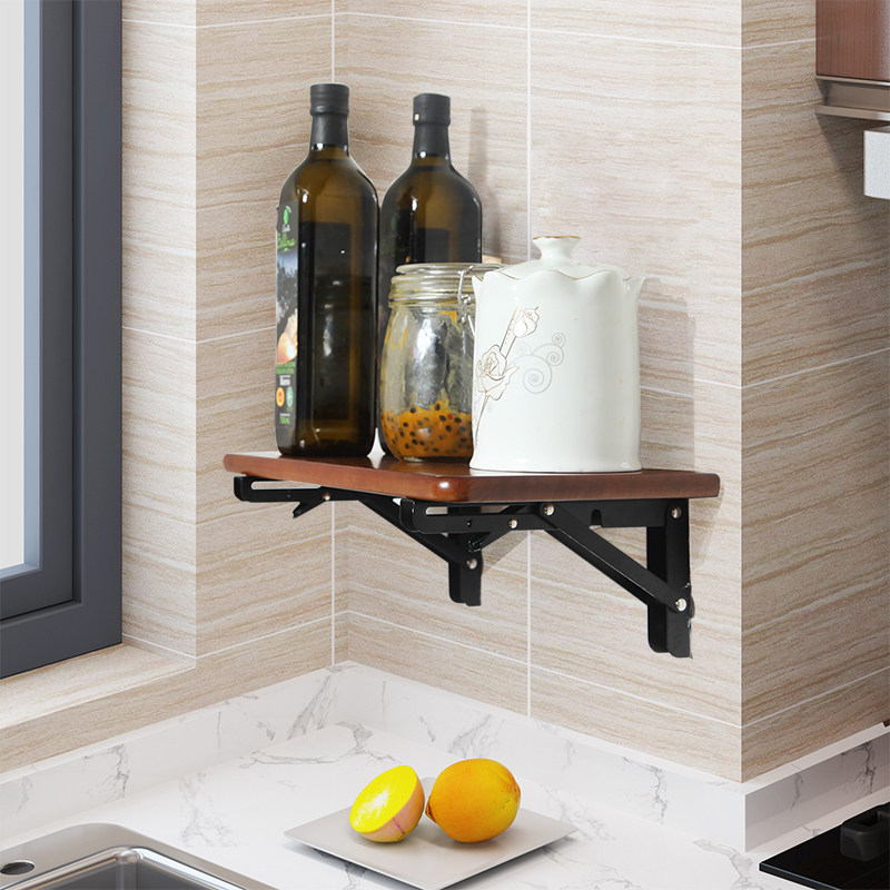 Perforated Wall Shelf Wall Shelf Wall Shelf Solid Wood Wall-mounted plate Partition Plate Can Fold Kitchen containing shelf