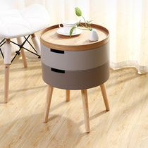 Nordic creative round side table a few sides a few homestays casual table Contrast color small round table bedroom storage type bedside table