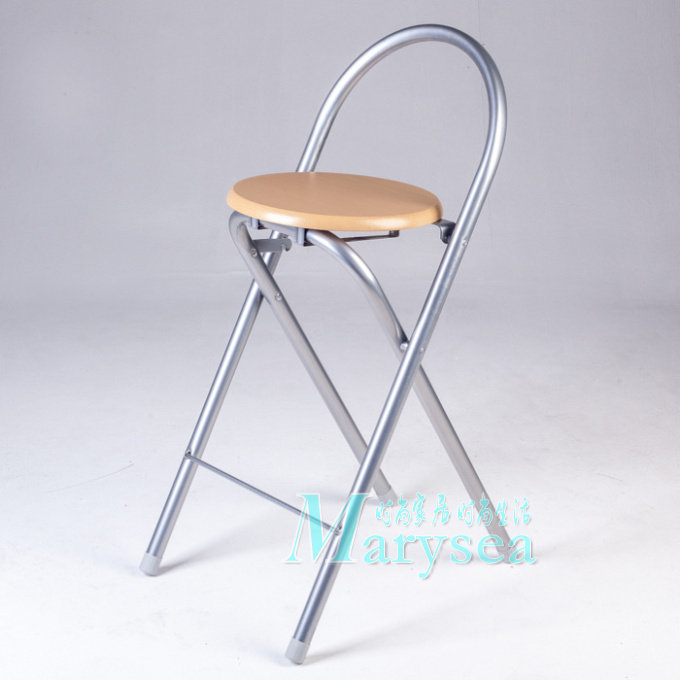 Folding chair Household bar chair Simple high chair Bar chair Fishing backrest Round chair Dining chair High stool