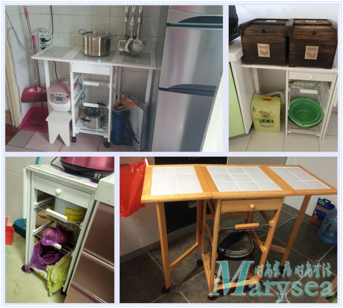 Tủ bếp gỗ rắn lưu trữ kệ rau kệ bàn di động căn hộ nhỏ đơn giản bàn ăn đơn giản - Bàn mẫu bàn học sinh bằng gỗ đẹp