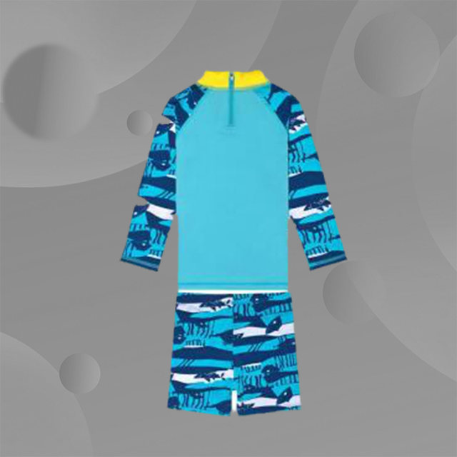 Li Ning ແຍກຊຸດລອຍນ້ໍາເດັກນ້ອຍສໍາລັບເດັກນ້ອຍຊາຍແລະເດັກຍິງພິມ boxer surf casual suit summer YSLQ005