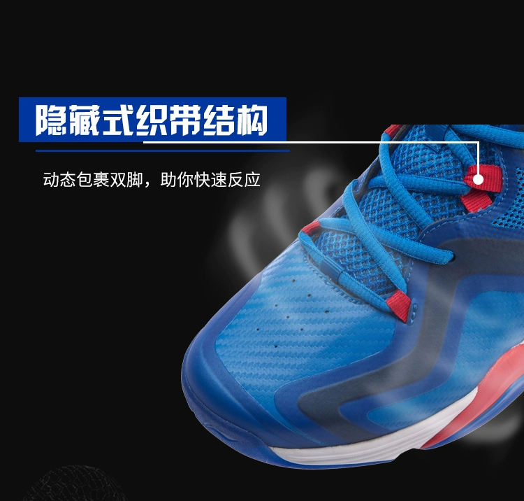 Mùa hè 2019 sản phẩm mới Li Ning giày cầu lông chuyên nghiệp bóng trước thế hệ thứ tư lưới nam giày chống trượt giày thoáng khí - Giày cầu lông