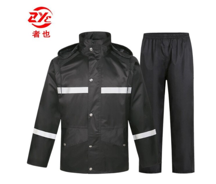 On duty, raincoat raincoat, rain pants set, double layer thick fishing, send reflective raincoat, electric car ride