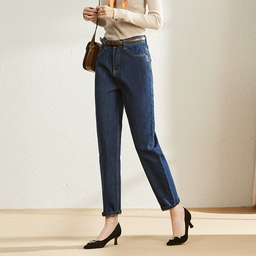 Летние джинсы, эластичные штаны, коллекция 2021, свободный крой, высокая талия, большой размер, по фигуре