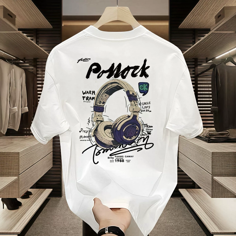 Outlet Summer 100% Cotton Short-Sleeve T-Shirt for Men and Women, Casual Loose Sports Top, Trendy Brand Versatile Tee