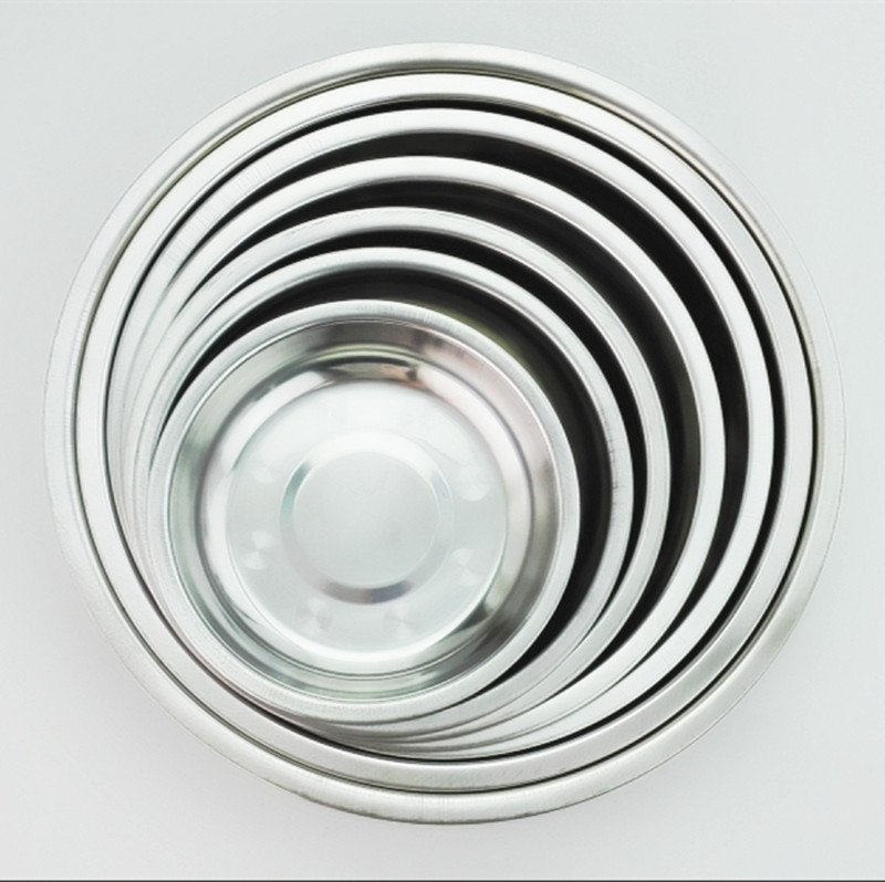 Premium stainless steel disc disc flat disc cutlery disc shallow disc deep disc stainless steel plate disc Saucer Barbecue Dish