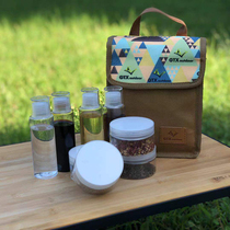 Outdoor seasoning bottle 9P set barbecue supplies camping travel plastic portable seasoning bottle kitchen picnic seasoning box