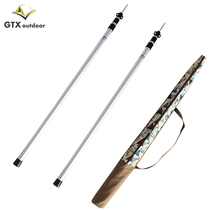 Outdoor thickened aluminum alloy ultra-light sky curtain rod accessories telescopic adjustable camp column tent support strut holder