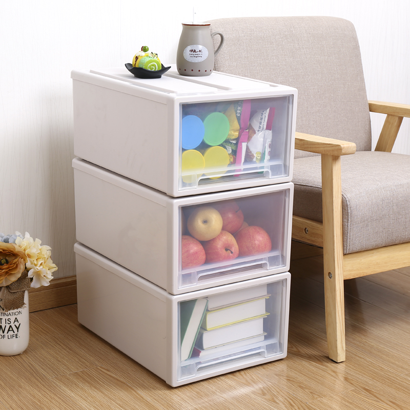 Transparent Storage Cabinet Plastic Drawer Type Clothing Storage
