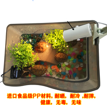 Turtle box with sun table Turtle tank Turtle basin Land and water tank Turtle living plastic Brazilian turtle grass Turtle yellow edge turtle turtle pool
