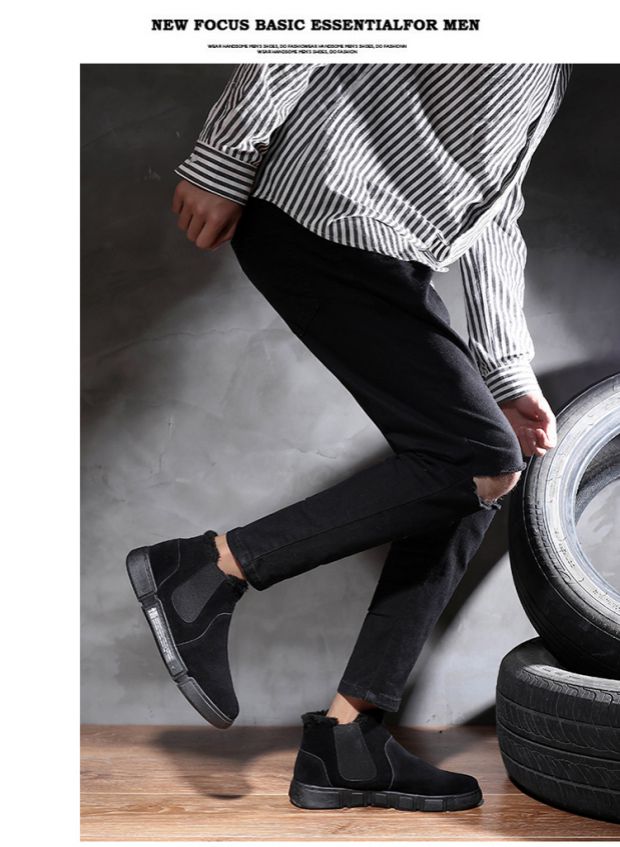 Giày tuyết nam giày lông một thấp để giúp mùa đông ấm áp cộng với nhung dày một đôi giày cotton giày lười bánh mì giày thể thao giá rẻ