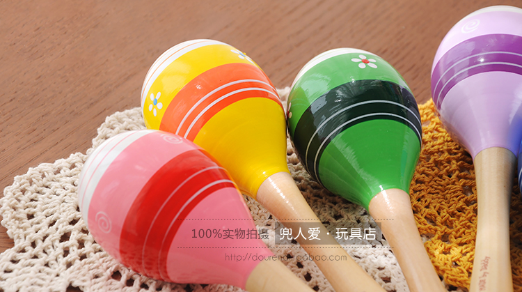 Nhạc cụ Orff giáo dục sớm cho trẻ em đồ chơi âm nhạc bằng gỗ búa cát cát bóng cát ống cát trứng vàng em bé đồ chơi tương tự trống trẻ em