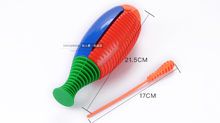 Orff bộ gõ nhạc cụ trẻ em vàng giáo dục sớm âm nhạc tương tự đồ chơi cá ếch cạo râu thanh ếch ống gỗ cá đồ chơi trẻ em thông minh