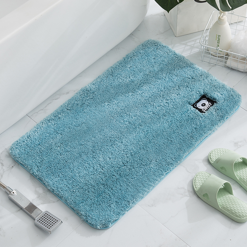 Thickened Bathroom Non-slip Mat Makeup Room Ground Mat Absorbent Foot Mat Pure Color Soft Home Door Cushion Bedroom Carpet