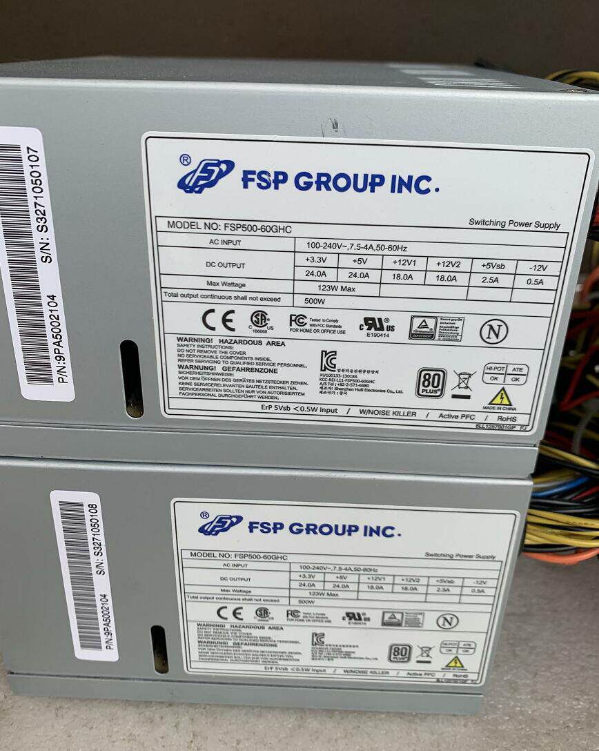 Spot All Han Industrial Control Machine Power Supply FSP 500-60GHC Rated 500W Tower Power Supply