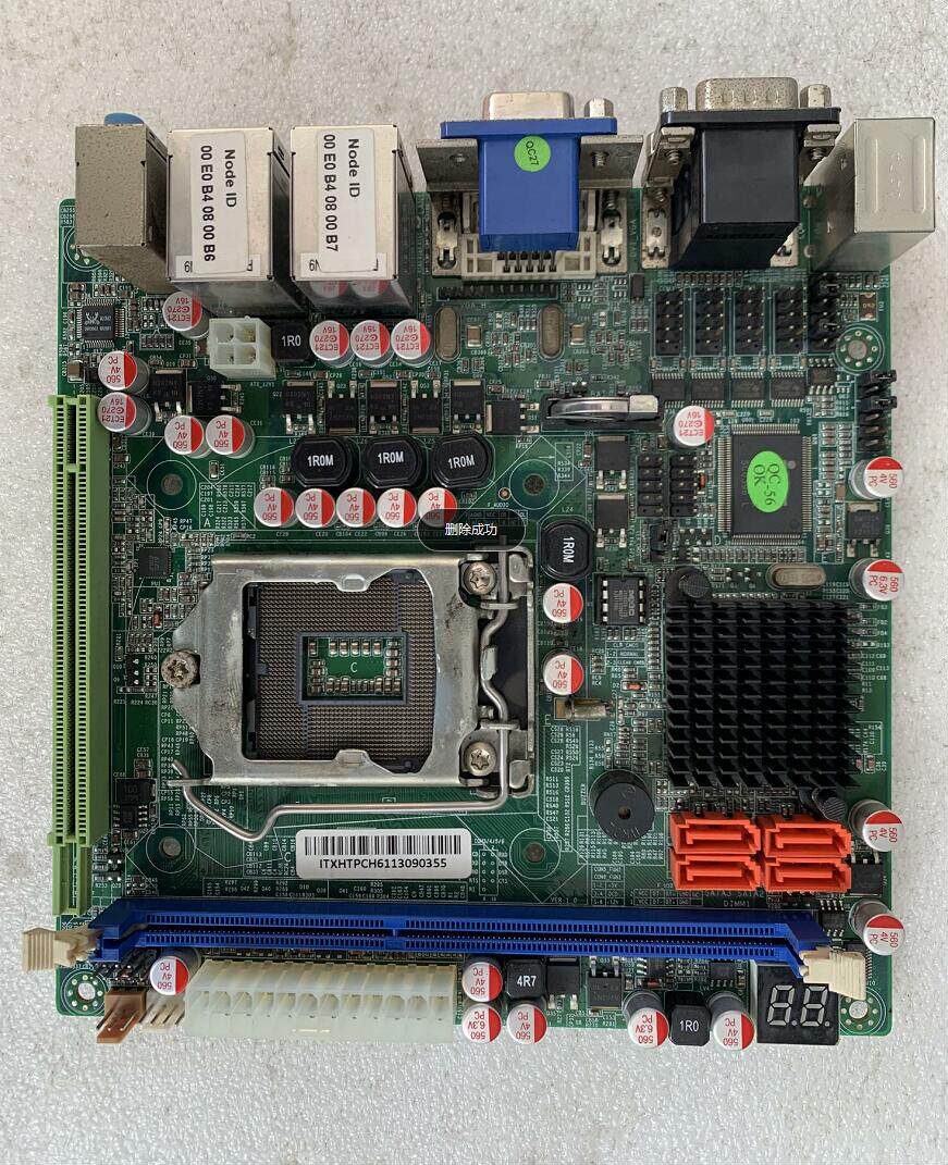 Dismantling machine ITX-HTPCH61 Double network port Industrial Main board Industrial board H61 DDR3 physical figure spot