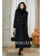 Wangxo｜Luxurious Alpaca Wool and Rabbit Fur｜Eight-Piece Segmented Design｜Long-Haired Feel, Waist-Cinching Lapel Coat