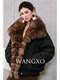 Wangxo｜High-Density, Windproof and Water-Repellent 90% White Duck Down｜Detachable Fox Fur Large Lapel down Jacket