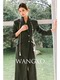 Wangxo｜High-Density Australian Imported Wool Blend｜Wide Shoulder Lapel 2-Button Waist-Cinching Long Wool Coat