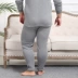 Yalu đặc biệt size lớn nam 100% cotton quần áo mùa thu quần đơn chất béo co giãn mỏng quần ấm quần legging eo cao chất béo