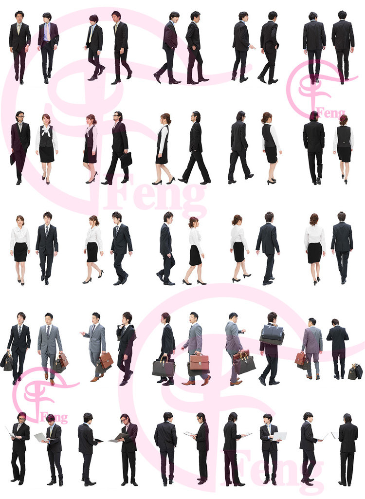 PS高清亚洲中国商务服务人物职场办公接待会议PNG免抠素材免扣