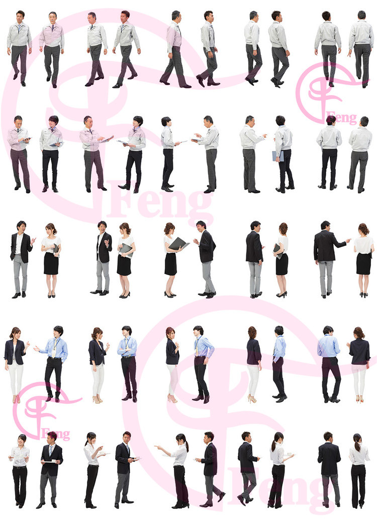 PS高清亚洲中国商务服务人物职场办公接待会议PNG免抠素材免扣