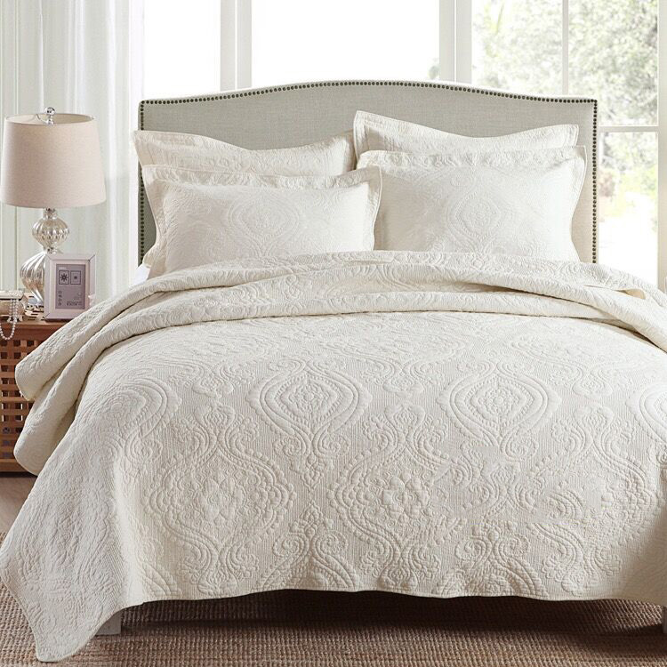 Ba mảnh bìa giường bông bông trải giường chắp vá Quilt máy lạnh kép được nắp bìa đã được rửa sạch bông - Trải giường ga giường
